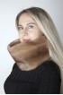 Light brown mink fur neck warmer 